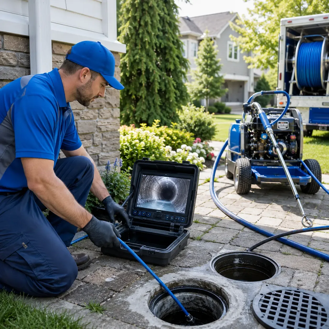 Outdoor drain cleaning professionals serving Frost, TX