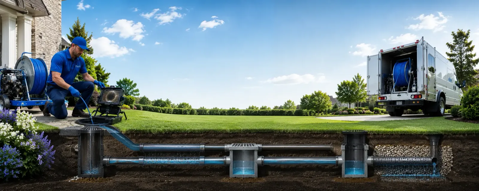 Outdoor drain cleaning information for Frost, TX